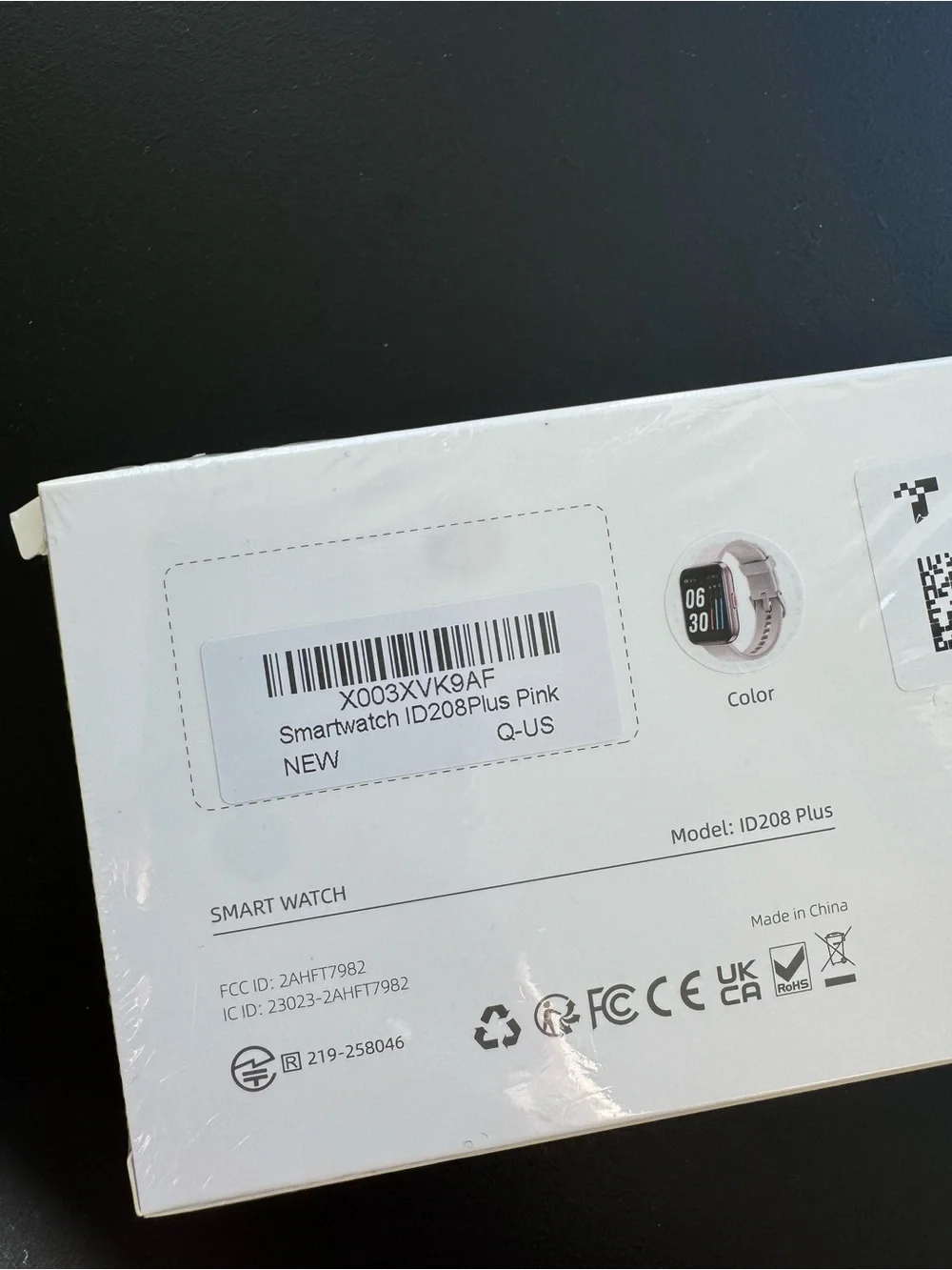 New Sealed ID208 Plus Smart Watch Pink | VeryFit App | Fitness Tracker